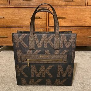 Michael Kors Large Canvas Kenly Tote Bag